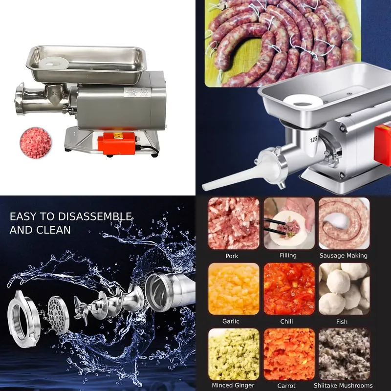 Industrial Meat Grinder 1500W - Penggiling Daging Listrik Komersial Baja Tahan