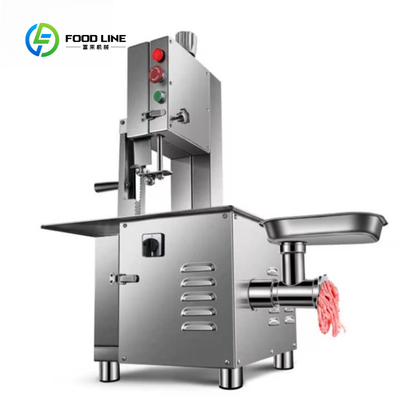 Meat Band Saw Cutting Machine - Mesin Gergaji Pita Daging Komersial, Mesin