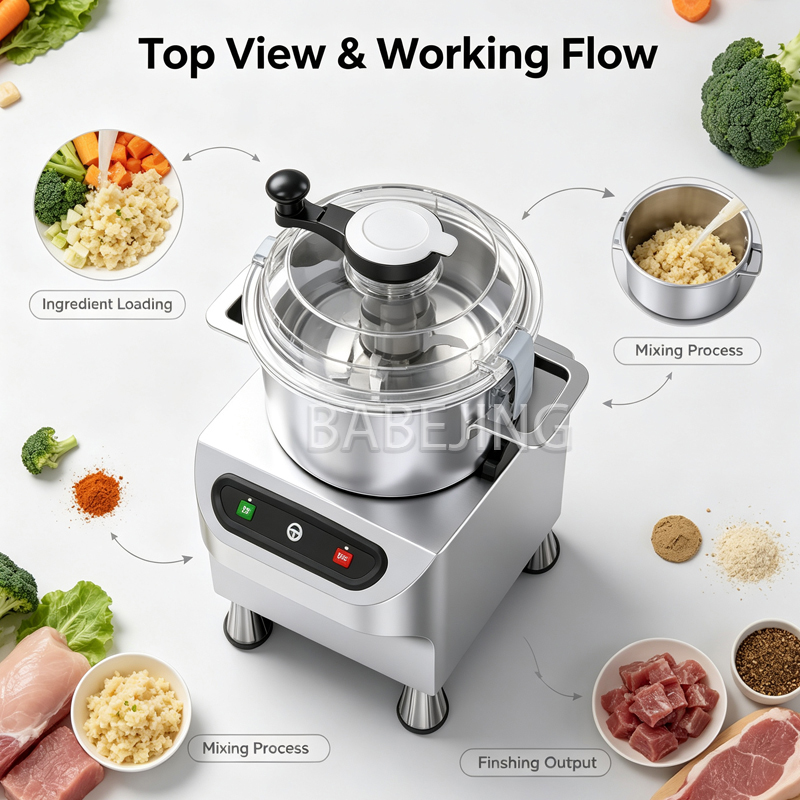 Commercial Bowl Chopper Meat - Mesin Pengolah Makanan, Alat Pencincang Makanan