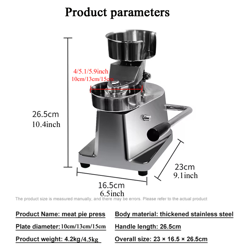 Mesin Pembuat Patty Hamburger  - Meat Patty Maker Press Manual ulasan dan harga