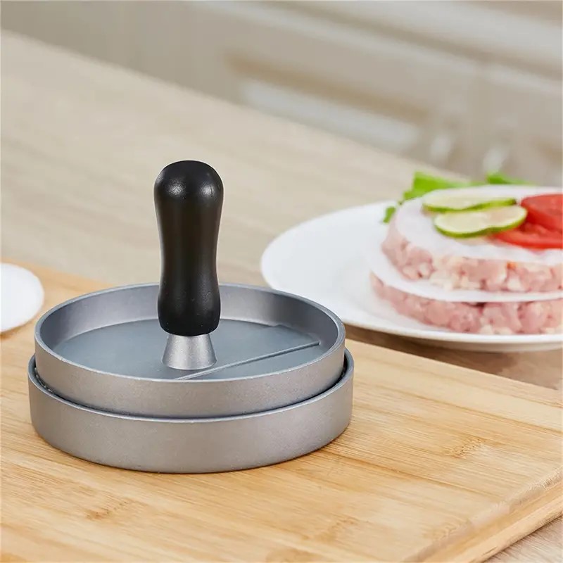 Cetakan Patty Burger HTMCKHamb - Meat Patty Maker Press Manual ulasan dan harga