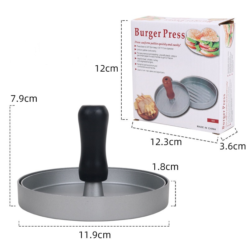 Cetakan Patty Burger HTMCKHamb - Meat Patty Maker Press Manual ulasan dan harga