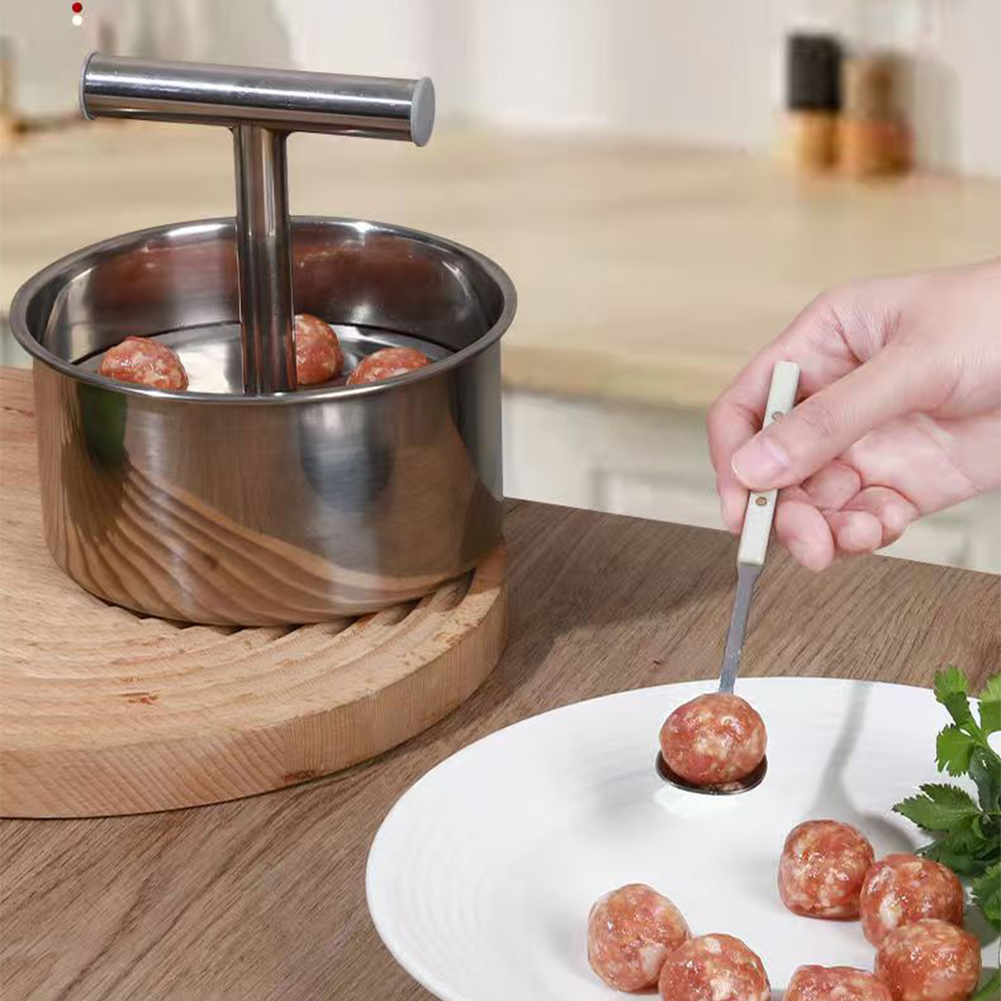 Alat Pembuat Bakso Baja Tahan  - Meat Patty Maker Press Manual ulasan dan harga