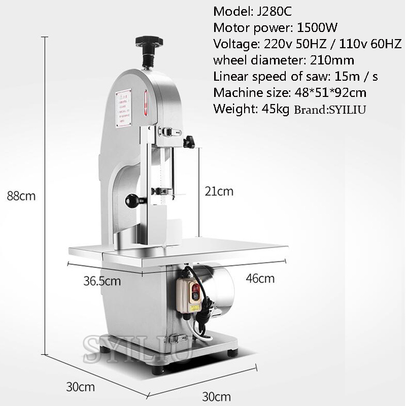 Mesin Gergaji Tulang Industri, - Industrial Meat Grinder 1500W ulasan dan harga