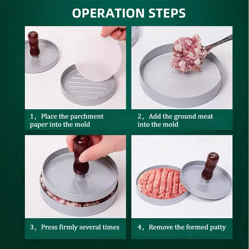 Pembuat Patty Daging Sapi Bula - Meat Patty Maker Press Manual ulasan dan harga