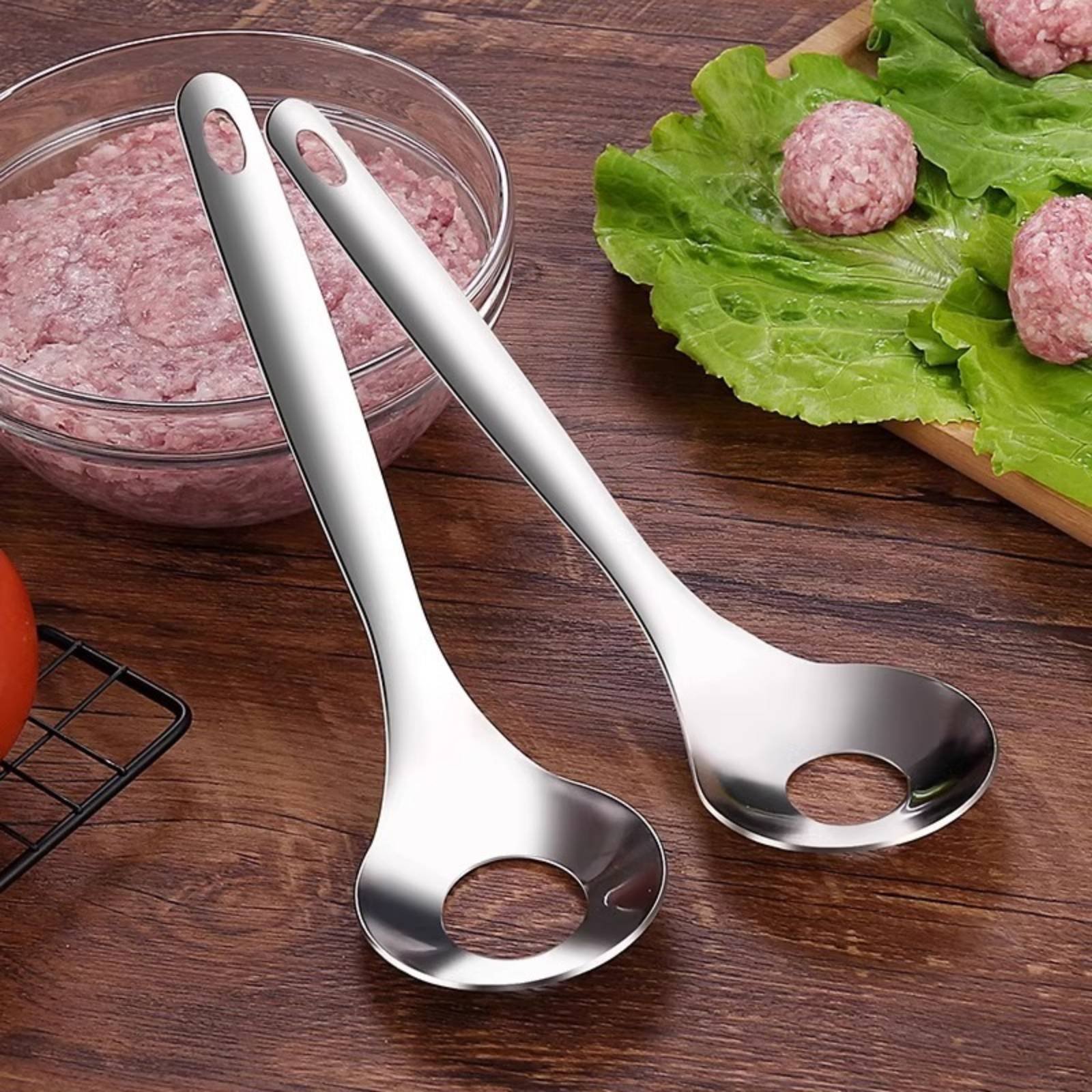 Sendok Pembuat Bakso Baja Taha - Meat Patty Maker Press Manual ulasan dan harga