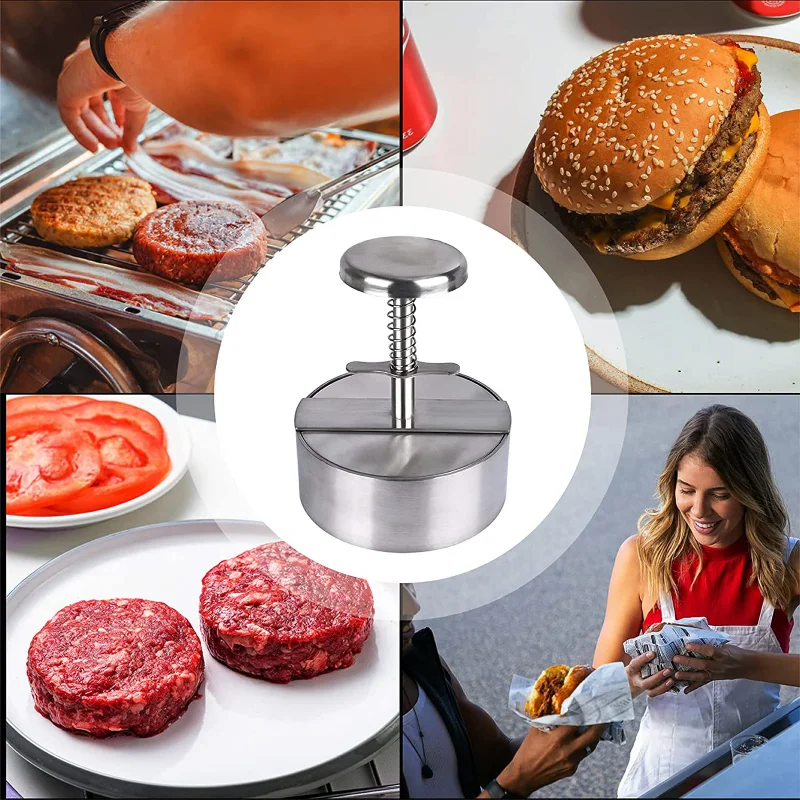 Pembuat Patty Hamburger tekan  - Meat Patty Maker Press Manual ulasan dan harga