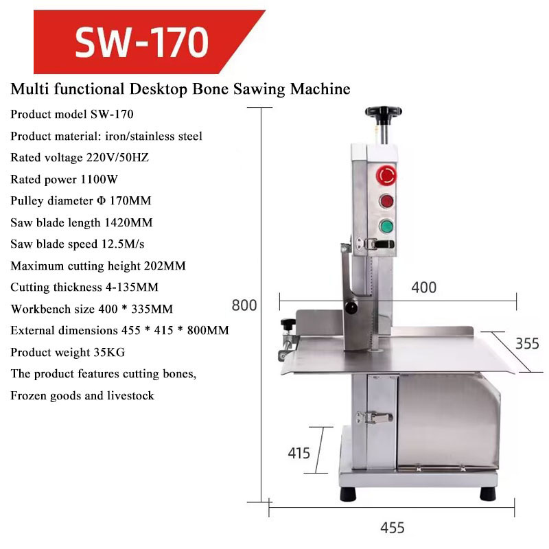 Mesin Pemotong Tulang dan Dagi - Meat Band Saw Cutting Machine ulasan dan harga