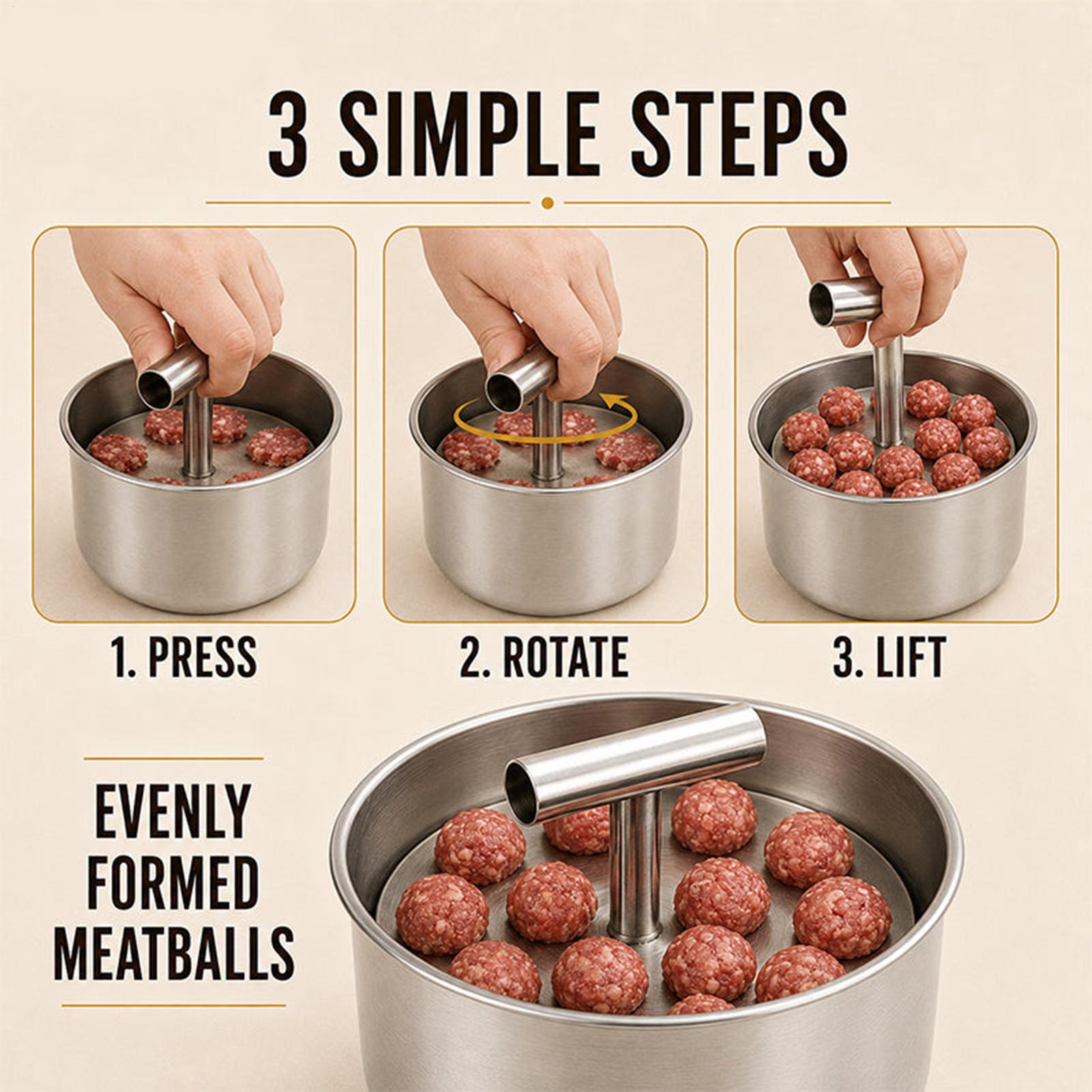 Alat Pembuat Bakso untuk Bakso - Meat Patty Maker Press Manual ulasan dan harga
