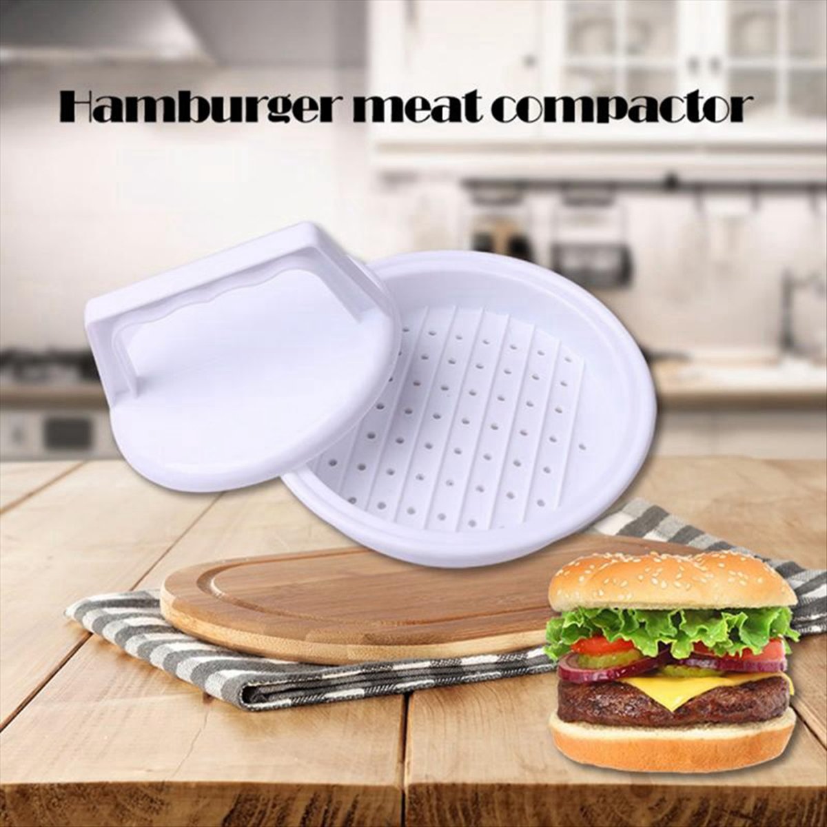 ● Alat Pembuat Daging Hamburge - Meat Patty Maker Press Manual ulasan dan harga